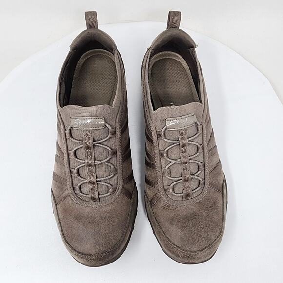 Skechers Breathe Easy Sneaker Women 9M Remember Me DKTP Brown Slip-on 100371 - Picture 3 of 10